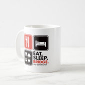 Essen Sie Schlaf-Brücke Kaffeetasse (Vorderseite Links)
