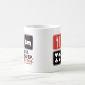 Essen Sie Schlaf-Brücke Kaffeetasse (Mittel)