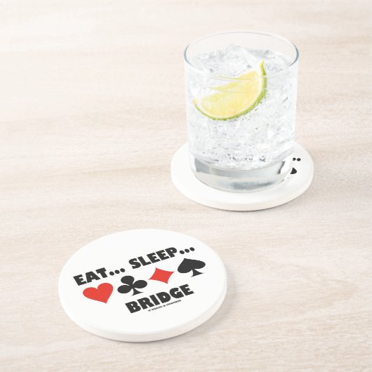 Essen Sie… Schlaf… Brücke Sandstein Untersetzer (Seite)