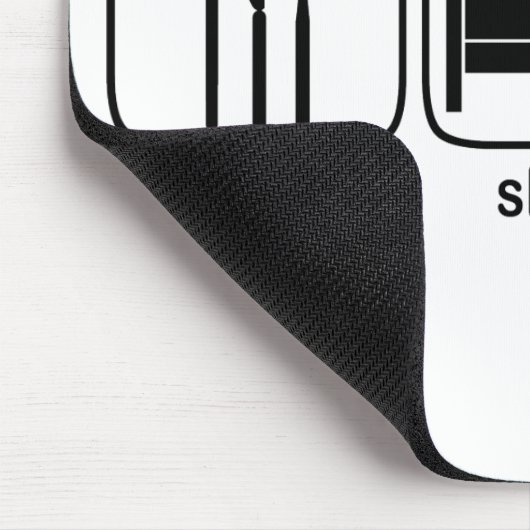 Essen Sie Schlaf-Buchhaltung Mousepad (Ecke)