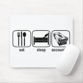 Essen Sie Schlaf-Buchhaltung Mousepad (Mit Mouse)