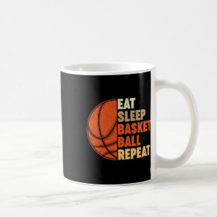 Essen Sie Schlaf Bysketbyll Wiederholung für Spiel Kaffeetasse