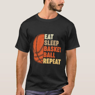 Essen Sie Schlaf Bysketbyll Wiederholung für Spiel T-Shirt