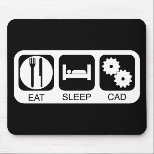 Essen Sie Schlaf CAD Mousepad