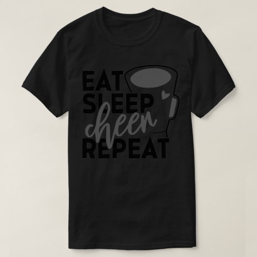 Essen Sie Schlaf Cheer Wiederholung 33 T-Shirt (Design vorne)