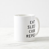 ESSEN Sie SCHLAF-CODE-Kaffee-Tasse für Kaffeetasse (VorderseiteRechts)