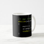 Essen Sie Schlaf-Code Kaffeetasse (VorderseiteRechts)