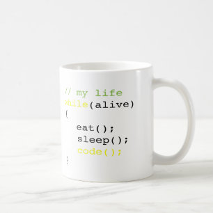 Essen Sie Schlaf-Code Kaffeetasse