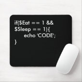 Essen Sie. Schlaf. Code Mousepad (Mit Mouse)