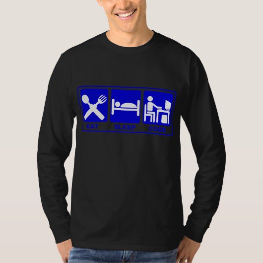 ESSEN SIE SCHLAF-CODE T-Shirt (Vorderseite)