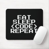 ESSEN Sie SCHLAF-CODE-WIEDERHOLUNG mousepad (Mit Mouse)