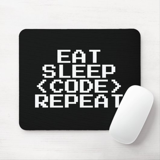 ESSEN Sie SCHLAF-CODE-WIEDERHOLUNG mousepad (Mit Mouse)