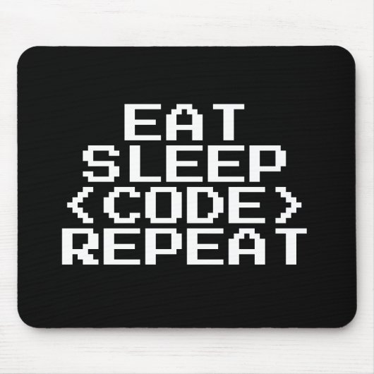 ESSEN Sie SCHLAF-CODE-WIEDERHOLUNG mousepad (Vorne)