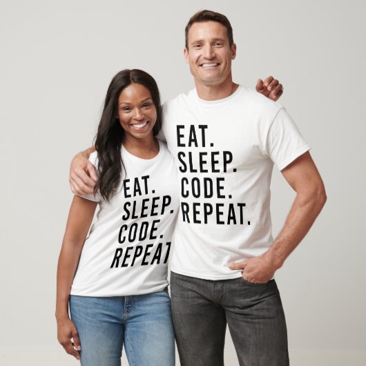 ESSEN Sie. SCHLAF. CODE. WIEDERHOLUNG T-Shirt (Unisex)