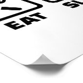 Essen Sie Schlaf-Cricket Poster (Ecke)