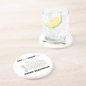 Essen Sie… Schlaf… denkt Statistiken (Bell-Kurve) Getränkeuntersetzer (Seite)