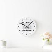 Essen Sie… Schlaf… denkt Statistiken (Bell-Kurve) Runde Wanduhr (Zuhause)
