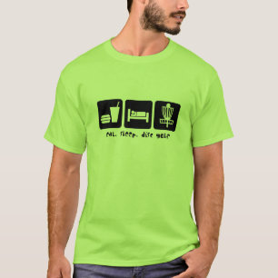 Essen Sie Schlaf-Disc-Golf T-Shirt