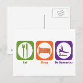 Essen Sie Schlaf-Do-Gymnastik Postkarte (Vorne/Hinten)
