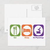 Essen Sie Schlaf-Do-Physiologie Postkarte (Vorne/Hinten)