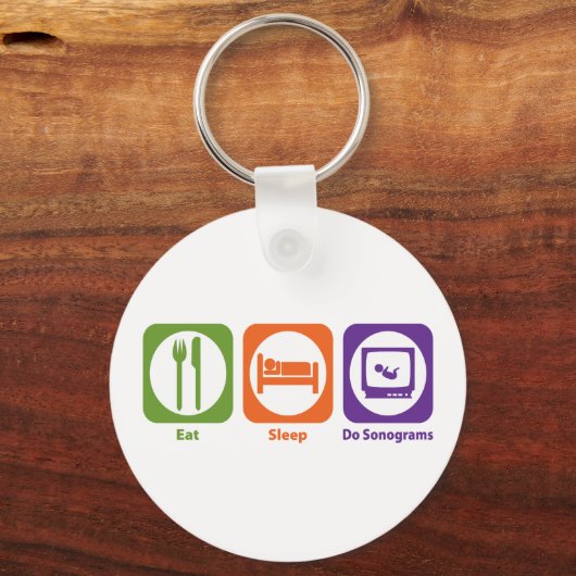 Essen Sie Schlaf Do-Sonogramme Schlüsselanhänger (Vorderseite)