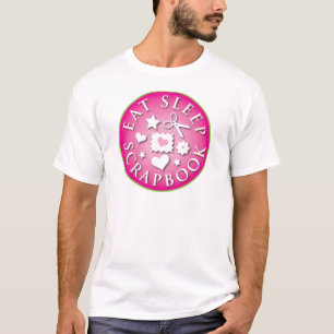 Essen Sie Schlaf-Einklebebuch T-Shirt