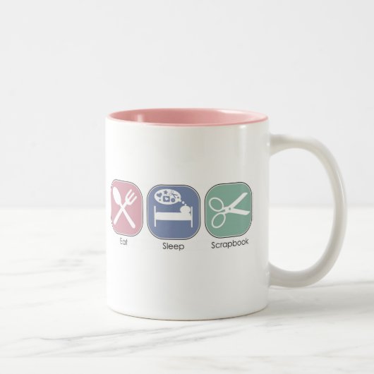Essen Sie Schlaf-Einklebebuch Zweifarbige Tasse (Rechts)
