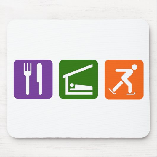 Essen Sie Schlaf-Eis-Skaten Mousepad (Vorne)