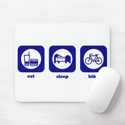 Essen Sie. Schlaf. Fahrrad. Mousepad (Mit Mouse)
