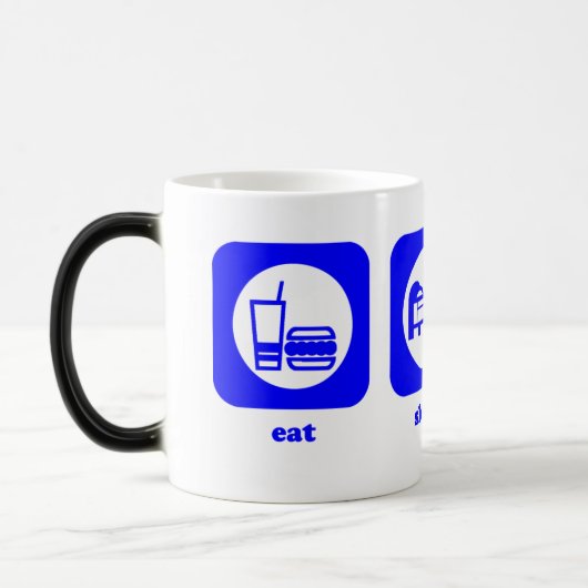 Essen Sie. Schlaf. Fahrrad. Tasse (Links)