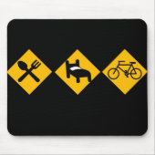 Essen Sie Schlaf-Fahrrad-Verkehrsschilder Mousepad (Vorne)
