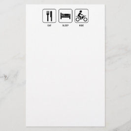Essen Sie Schlaf-Fahrt Briefpapier