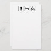 Essen Sie Schlaf-Fahrt Briefpapier (Vorne/Hinten)