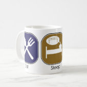 Essen Sie Schlaf-Fahrt Kaffeetasse (Vorderseite Links)
