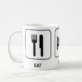Essen Sie Schlaf-Fahrt Kaffeetasse (Links)