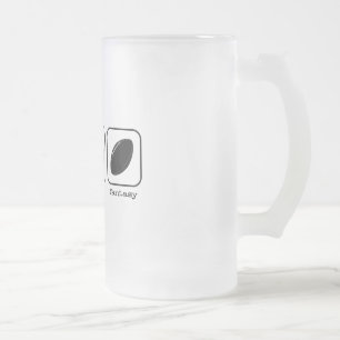Essen Sie Schlaf-Fantasie-Fußball Mattglas Bierglas