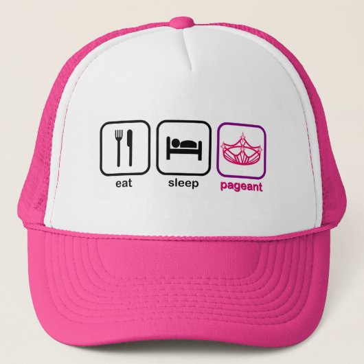 Essen Sie Schlaf-Festzug Truckerkappe (Vorderseite)