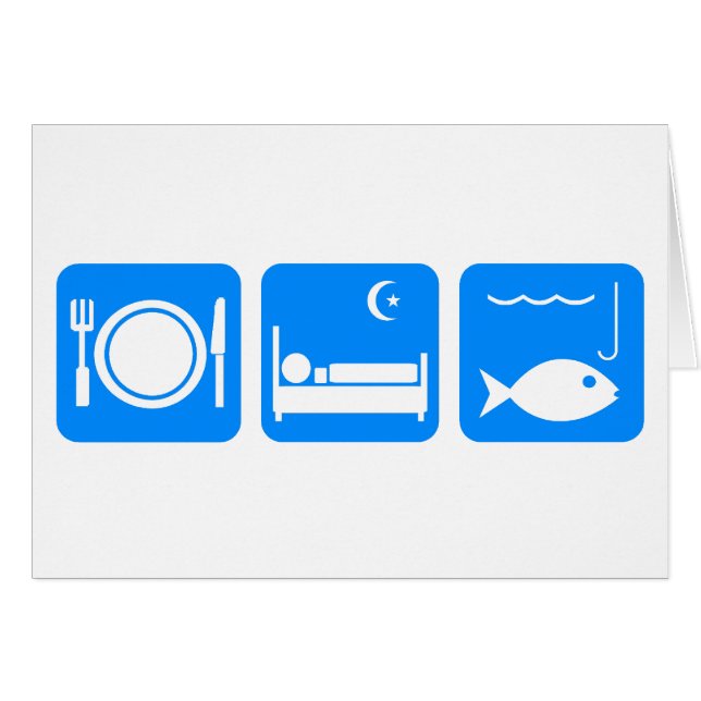 Essen Sie Schlaf-Fischblau (Vorderseite (Horizontal))