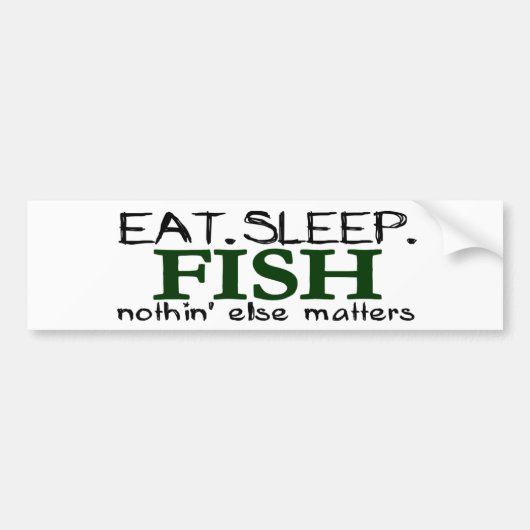 Essen Sie Schlaf-Fische Autoaufkleber (Vorne)