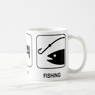 Essen Sie Schlaf-Fischen-Tasse Kaffeetasse
