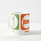 Essen Sie Schlaf-Fliege Kaffeetasse (Vorderseite Links)