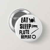 Essen Sie Schlaf-Flöte Button (Vorne & Hinten)