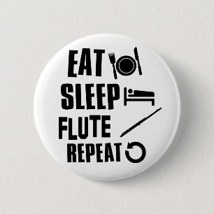 Essen Sie Schlaf-Flöte Button