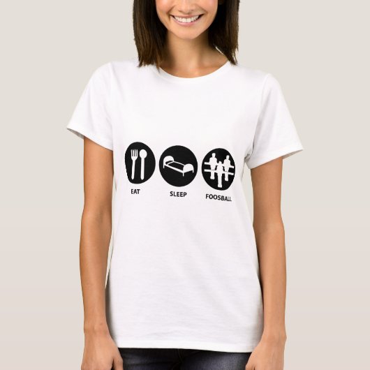 Essen Sie Schlaf Foosball T-Shirt (Vorderseite)