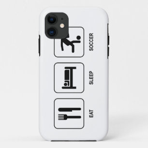Essen Sie Schlaf-Fußball iPhone 11 Hülle