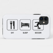 Essen Sie Schlaf-Fußball Case-Mate iPhone Hülle (Rückseite (Horizontal))