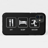 Essen Sie Schlaf-Fußball Case-Mate iPhone Hülle (Rückseite (Horizontal))