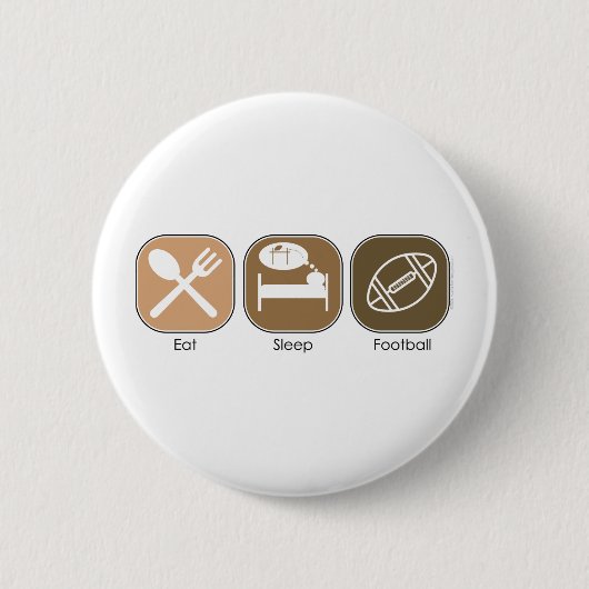 Essen Sie Schlaf-Fußball F Button (Vorderseite)