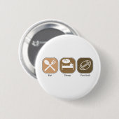 Essen Sie Schlaf-Fußball F Button (Vorne & Hinten)