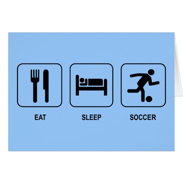 Essen Sie Schlaf-Fußball-Karte (Vorderseite (Horizontal))